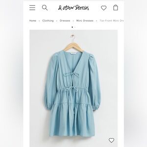 & Other Stories Tie Front Dress
